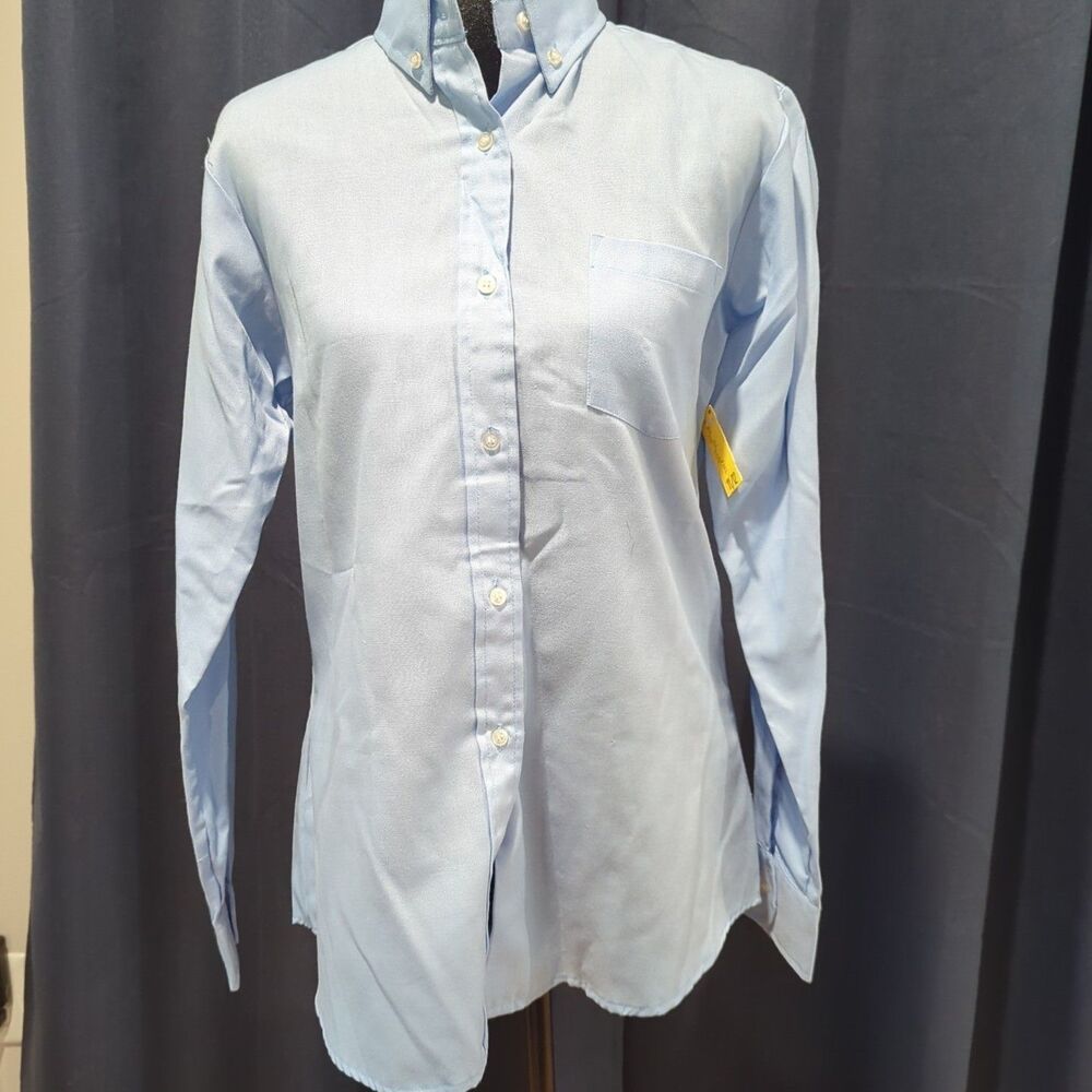 Deepa Designer Blue Button Down Women's Shirt 11/12